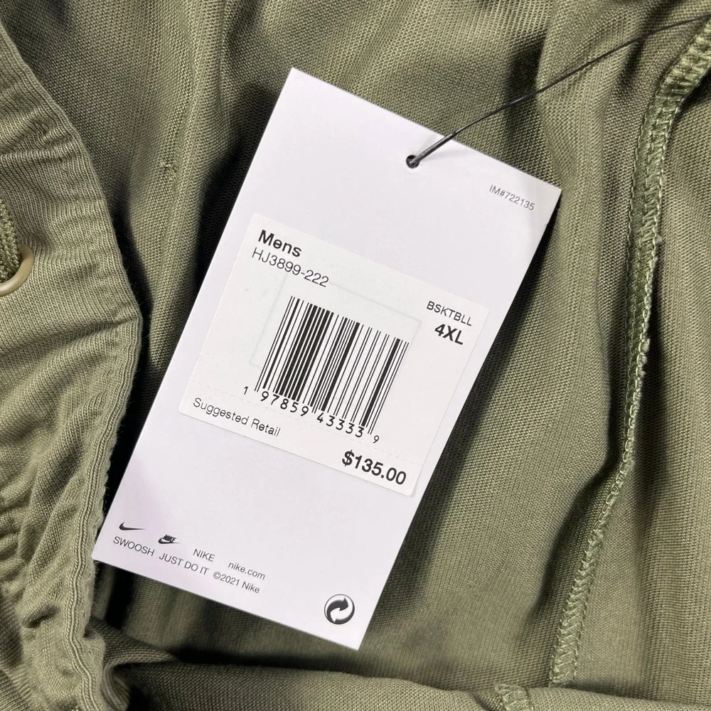 Nike Devin Booker‎ Tear Away Basketball Pants Olive Green Mens 4XL DX6856-325